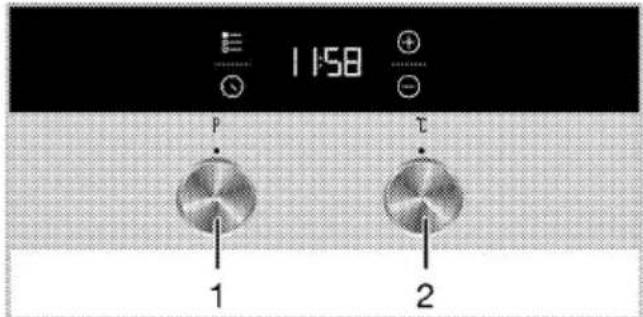 GRUNDIG GEBM 13001 X - Selection d'une température et d'un mode de fonctionnement. - 1