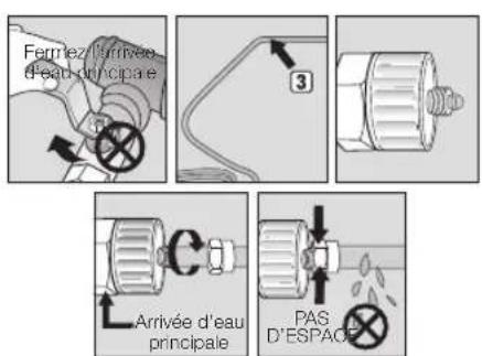 SAMSUNG RS7778FHCSR - Branchement de l'arrivée d'eau - 2
