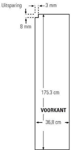 IOMABE ORE 24 CGF KB - Afmetingen van op maat gemaakte houten panelen voor de 25' CustomStyle™ - 1