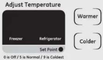 IOMABE ORE 24 CGF KB - About the temperature controls - GE, Monogram Models. - 5