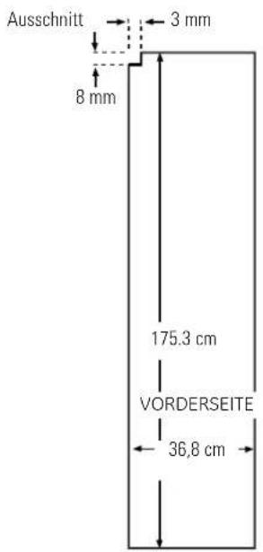 IOMABE ORE 24 CGF KB - 25' CustomStyle™ Dimensionen für sonderangefertigte Holzverkleidungen. - 1
