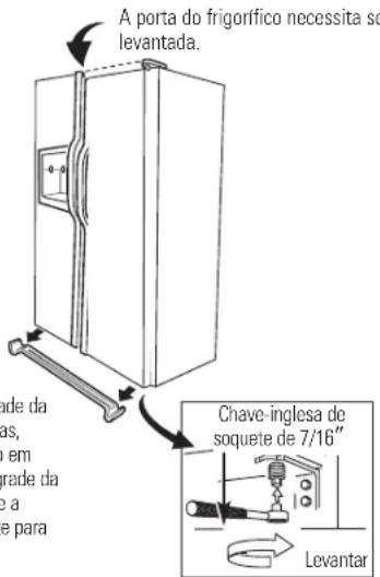 IOMABE ORE 24 CGF KB - Para alinhar as portas, ajuste a porta do frigorífico. - 1