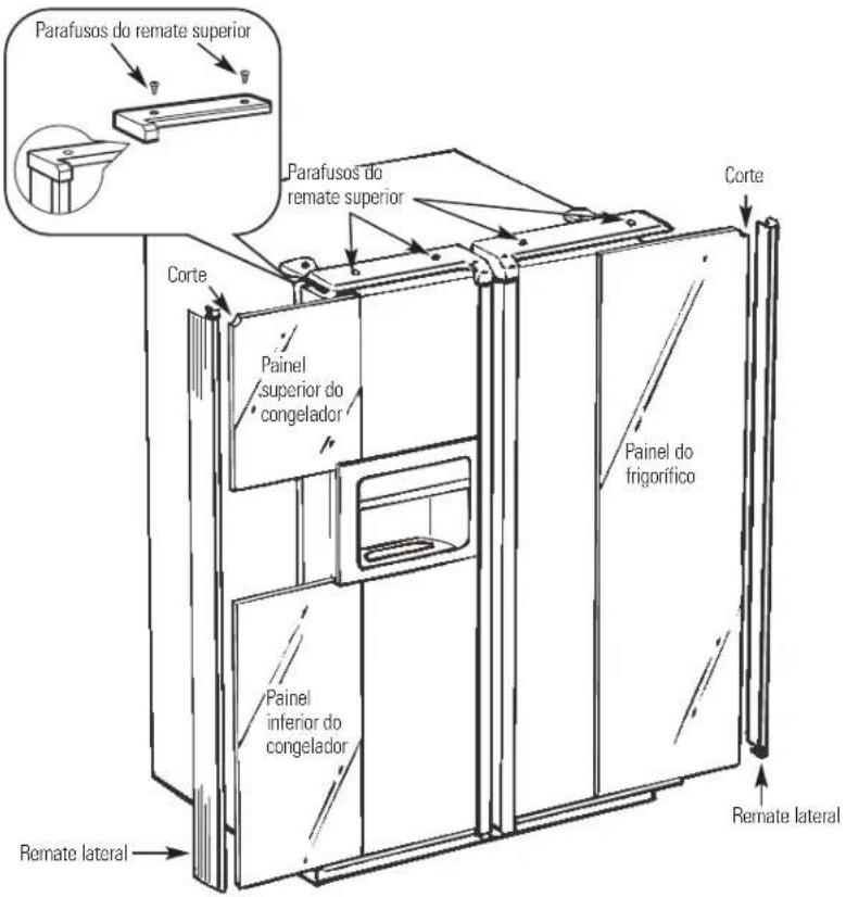 IOMABE ORE 24 CGF KB - Prenda o remate superior nas portas do congelador e do frigorífico. - 1