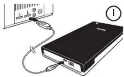 PHILIPS SPE2010 - Anschließen der externen Festplatte an Ihr System - 1