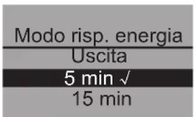 MELITTA Caffeo CI Special Edition - Sottomenu "Modo risp. energia" - 1