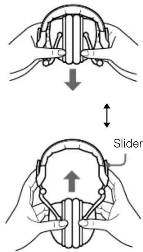SONY DRBT50 - Pulling down and folding the headset - 1
