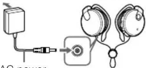 SONY DRBT140Q - Connect the supplied AC power adaptor to the DC IN 3 V jack on the unit. - 1