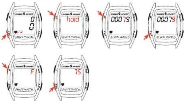 SIGMA Shape Watch - Impostazione dati per il calcolo delle calorie - 1