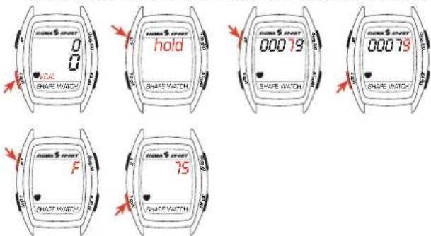 SIGMA Shape Watch - Programmation pour le compteur de calories - 1