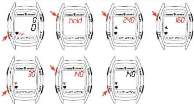 SIGMA Shape Watch - Programmation des limites de FC haute et basse - 1