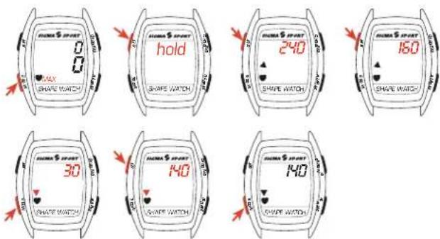 SIGMA Shape Watch - Setting the heart rate limits - 1