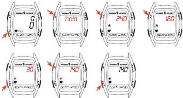 SIGMA Shape Watch - Programación de los valores límites de la Frecuencia cardiaca - 1