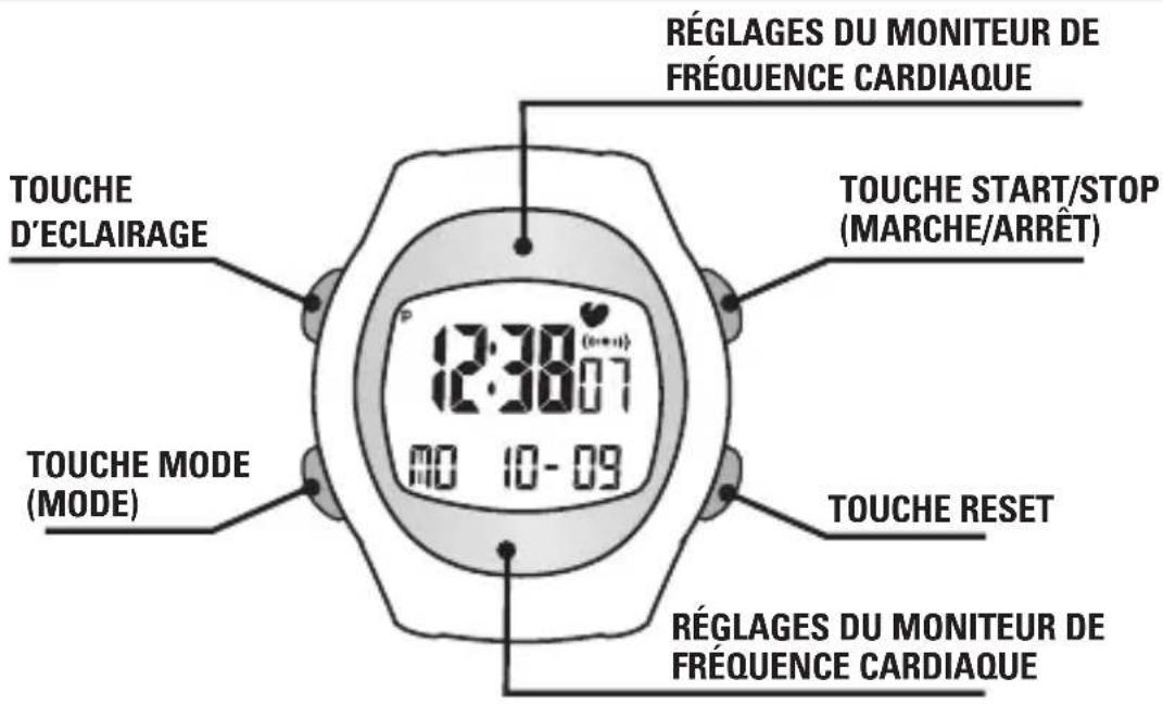 Sportline Solo 915 - TOUCHES ET FONCTIONS - 1