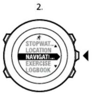 SUUNTO Ambit 2.5 - Navigation vers un point d'intérêt (POI) - 2