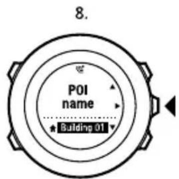 SUUNTO Ambit 2.5 - Ajout manuel des coordonnées d'un point d'intérêt (POI) - 8