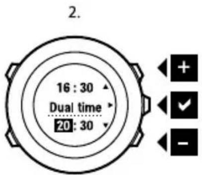 SUUNTO Ambit 2.5 - Paramétrage de la deuxième heures - 2