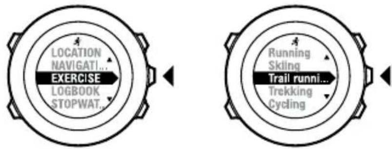 SUUNTO Ambit 2.5 - Pour débuter un exercice : - 4