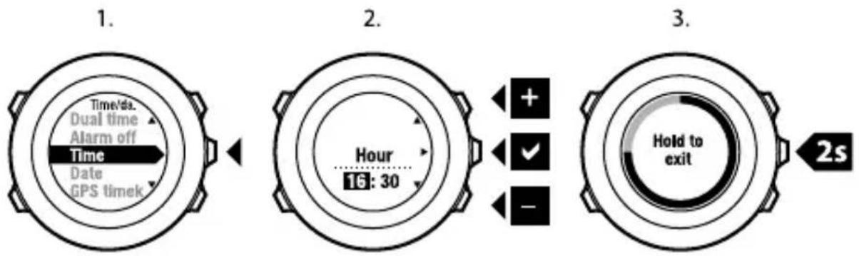 SUUNTO Ambit 2.5 - Paramétrage de l'heure - 1