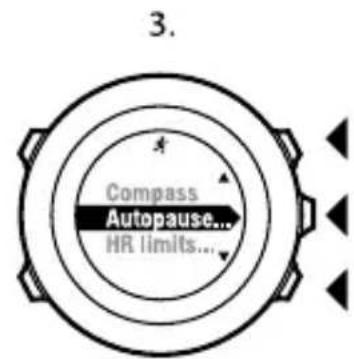 SUUNTO Ambit 2.5 - REMARQUE: La pause automatique n'est pas disponible pour le mode Natat. en salle. - 3