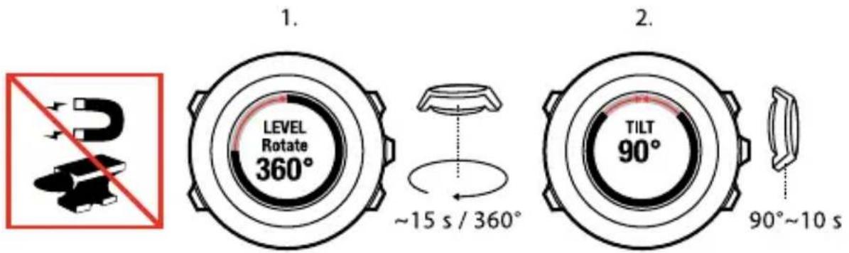 SUUNTO Ambit 2.5 - Étalandnage de la boussole - 4