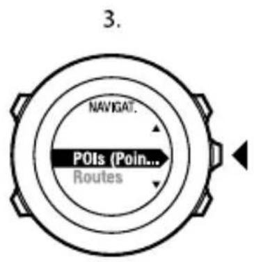 SUUNTO Ambit 2.5 - Ajout manuel des coordonnées d'un point d'intérêt (POI) - 3