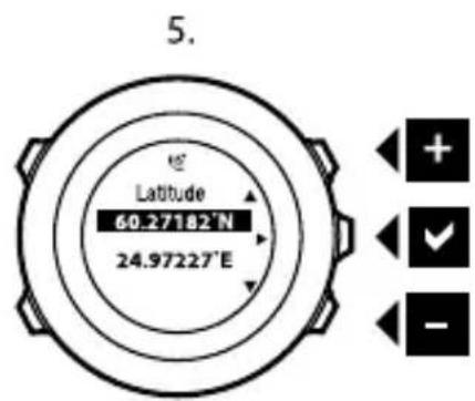 SUUNTO Ambit 2.5 - Ajout manuel des coordonnées d'un point d'intérêt (POI) - 5