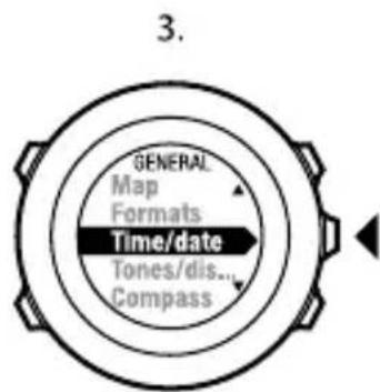 SUUNTO Ambit 2.5 - Modification des paramètres de l'heure - 3