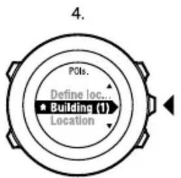 SUUNTO Ambit 2.5 - Navigation vers un point d'intérêt (POI) - 5