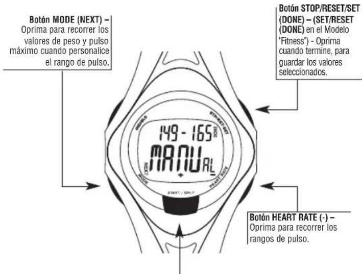 TIMEX W177M586 - Rangos deseados - 2