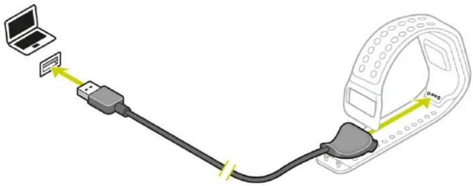 TOMTOM Spark 2 - Charger à l'aide de la station d'accueil - 1
