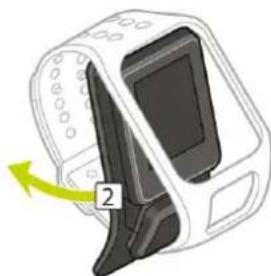 TOMTOM Runner 3 - Removing your watch from the strap - 2