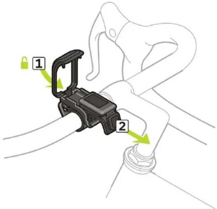 TOMTOM Runner 3 - Removing your watch from the holder - 1
