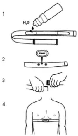 POLAR Move - Metre l'émetteur de fréquence cardiaque en place - 1