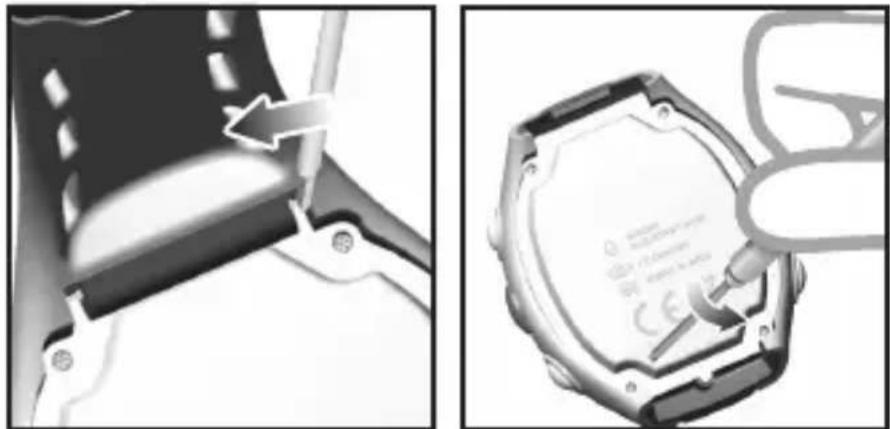 OREGON SCIENTIFIC SE232 - Pour remplacer la pile de la montre: - 1