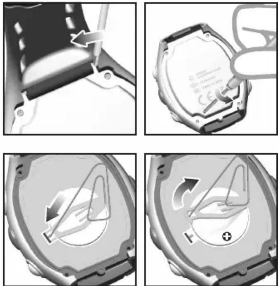 OREGON SCIENTIFIC SE211 - Pour remplacer la pile de la montre: - 1
