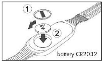 CRIVIT 1LD4086 IAN 270679 - Inserting the batteries into the chest belt - 1