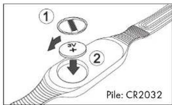 CRIVIT 1LD4086 IAN 270679 - Insertion des piles dans la ceinture thoracique - 1