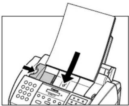 CANON FAXB180C - Uzmanīgi ievietojiet dokumentu ADF ar attēlu uz leju, kamēr atskan signāls. - 1