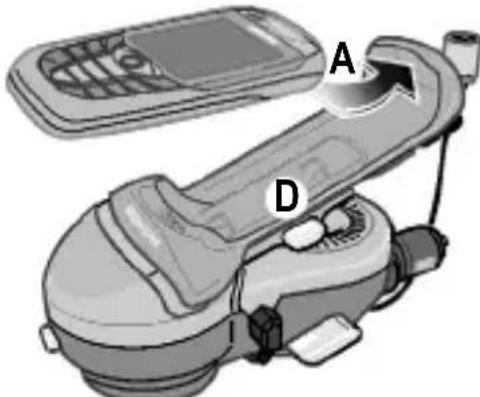 SIEMENS Car Kit Easy HKP600 - Puhelimen asetus paikalleen - 1
