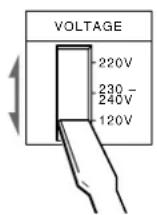 SONY TCWR681 - Réglage du selecteur de tension (uniquement pour les modèles avec selecteur de tension) - 1