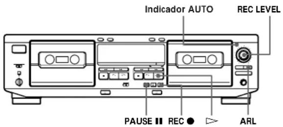 SONY TCWR681 - Ajustamento automatico do nível de gravacao (Nivel de gravacao automatico) - 1