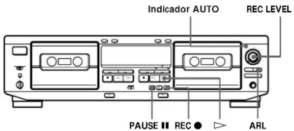 SONY TCWR681 - Ajuste automatico del nivel de grabacion (Nivel de grabacion automatico) - 1