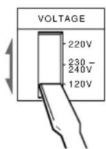 SONY TCWE525 - Setting the voltage selector (only on models supplied with a voltage selector) - 1