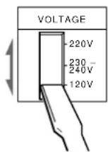 SONY TCWE525 - Ajuste do selector de voltagem (somente nos modelos fornecidos com um selector de voltagem) - 1
