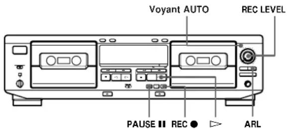 SONY TCWE525 - Réglage automatique du niveau d'enregistrement (fonction d'auto-réglage du son) - 1