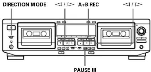 SONY TCWE625 - Gravação da mesma fonte em ambos os decks (Gravação Simultânea) - 1