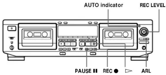 SONY TCWE625 - Adjusting the Recording Level Automatically (Auto Rec Level) - 1