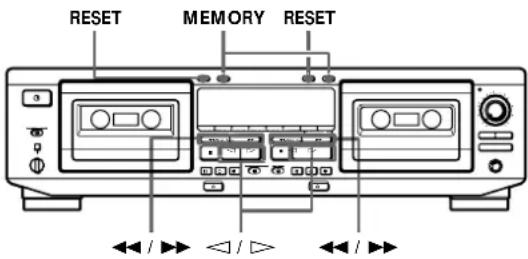 SONY TCWE625 - Locating a Track (Multi-AMS/Auto Play/Memory Play) - 1