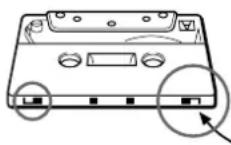 SONY TCWE625 - Para gravar numa fita sem uma lingueta de protecção de gravações - 1