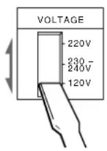 SONY TCWE625 - Setting the voltage selector (only on models supplied with a voltage selector) - 1